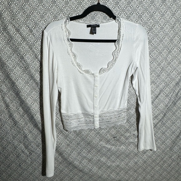 Forever 21 Long Sleeves Crop Top - Picture 1 of 2